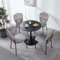 Orren Ellis Table For 4-6 People With Round Table Top