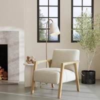 Ebern Designs Maera Solid Wood Upholstered Armchair