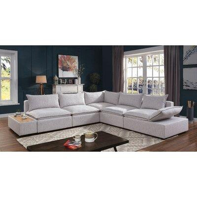 Latitude Run® Eaglesmere 134" Wide Revolution Performance Fabrics® Symmetrical Modular Corner Sectional in Couches & Futons