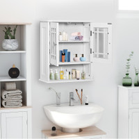 Bathroom Cabinet 22.25" x 7" x 23.75" White