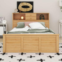 Red Barrel Studio Full Size Wood Pltaform Bed With Win Size Trundle