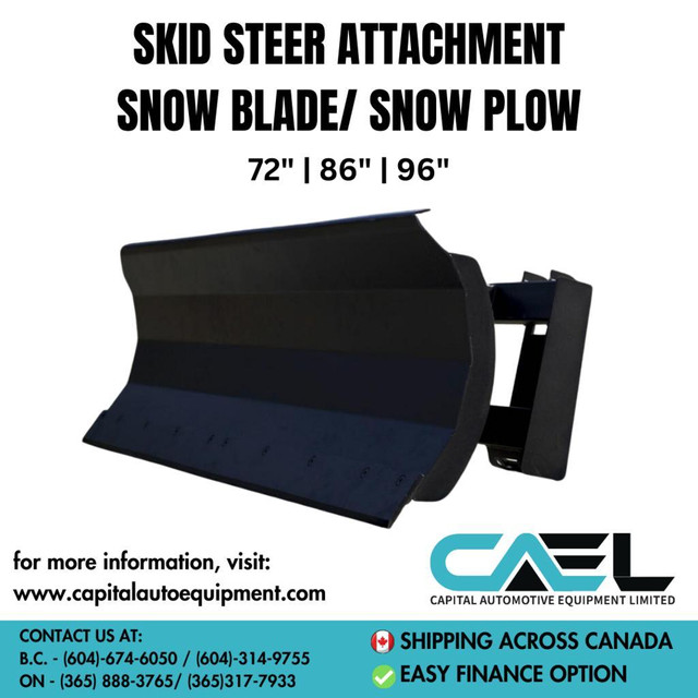 In Stock Now: Brand New Skid Steer Snow Plow/Dozer Blade (72/86/96) in Other