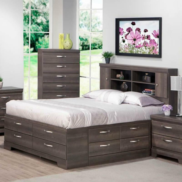6 PC Gorgeous Queen Bedroom Set with All Your Storage Needs. Save Money Today, Limited Stock! in Beds & Mattresses - Image 2
