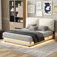 Latitude Run® Queen Size Upholstered Platform Bed with Sensor Light