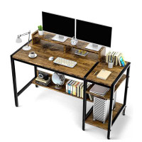 17 Stories 47” Computer Home Office Desk with Monitor Stand