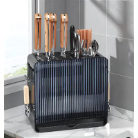 LIYONG Effortlessly Organize Your Kitchen Knives With The Versatile Storage Rack 10 Slot Universal Knife Block
