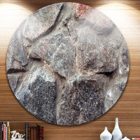 Design Art 'Natural Granite Stone Texture' Photographic Print on Metal