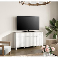 Red Barrel Studio White Sideboard TV Stand For 65 Inch TV, Modern  Entertainment Centre With Barn Doors And Sliding Draw