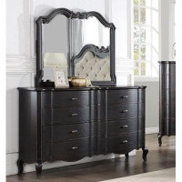Charlton Home Dedrie 8 Drawer 64" W Double Dresser with Mirror