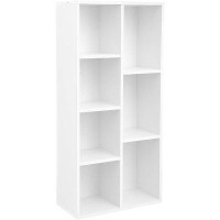 Ebern Designs Ebern Designs Bookcase, Bookshelf With 7 Compartments, Freestanding Shelves And Cube Organizer, For Displa