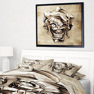 Made in Canada - East Urban Home 'Fantasy Clown Joker' Framed Graphic Art Print on Wrapped Canvas in Arts & Collectibles
