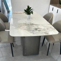 Corrigan Studio Simple light luxury rock plate table Modern Italian rectangular high-end restaurant dining table
