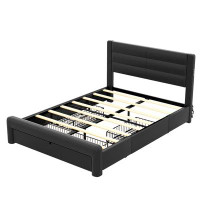 Latitude Run® Queen Size Bed Frame With Drawers Storage