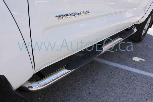 3 Round Stainless Steel Side Step Bars | 2005-2022 Toyota Tacoma Double Cab in Other Parts & Accessories