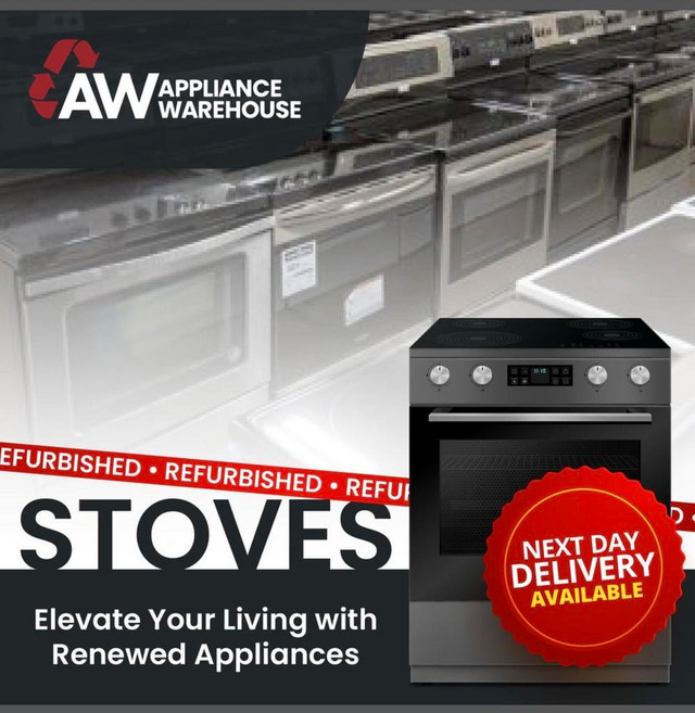 HUGE SELECTION OF RANGES!!! NEW UNBOXED OR REFURBISHED!!! UNBEATABLE PRICES!!! 1 FULL YEAR WARRANTY in Stoves, Ovens & Ranges in Edmonton