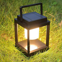 Fish hunter Outdoor Table Lamp, Brightness LED Nightstand Lantern, Portable Rechargeable Solar Lamp Waterproof, Touch Co
