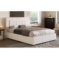 Latitude Run® Platform Bed Frame With Four Drawers