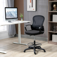 Drafting Chair 23.2" W x 25.6" D x 48.4" H Black