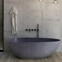Vanity Art 67" x 33.5 Freestanding Soaking Resin Bathtub