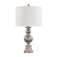 CF - Brie Drum Shade Table Lamp Oatmeal and Antique Gold ( 28 Inch Height )