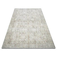 Nalbandian One-of-a-Kind Hand-Knotted 1960s 5'1" x 8'3" Rectangle Wool Area Rug in Grey/Ivory