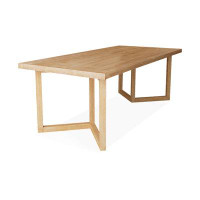 Hokku Designs 62.99" Burlywood Rectangular Solid Wood desks