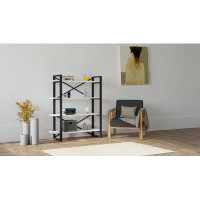 East Urban Home Gisely 47.2" H x 41.7" W Metal Etagere Bookcase