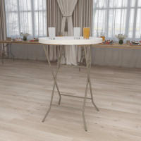 Flash Furniture Parker 2.63-Foot Round Plastic Bar Height Folding Event Table