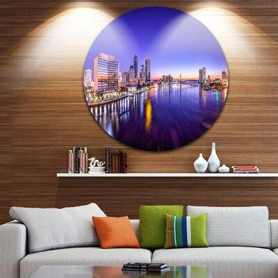 Design Art 'Jacksonville Florida City Cityscape' Photographic Print on Metal in Arts & Collectibles