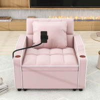 Latitude Run® Modern Adjustable Pull Out Sofa, Convertible Sleeper Chair
