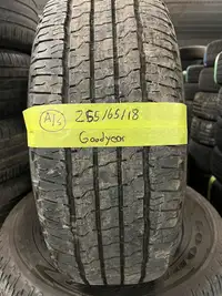 265 65 18 4 Goodyear Wrangler Used A/S Tires With 75% Tread Left