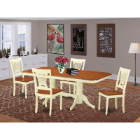 Astoria Grand Gillham Butterfly Leaf Rubberwood Solid Wood Dining Set