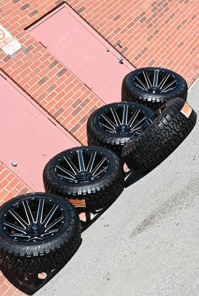 $4200 (5Pcs) Fuel Contra 22x12 35x12.5R22 Tire Sensors Rim Jeep Wrangler Rubicon Rim jeep wrangler sahara 1414 in Tires & Rims in Toronto (GTA) - Image 2