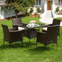 Wildon Home® Fittleton Square 4 - Person 35.5'' Long Dining Set with Cushions
