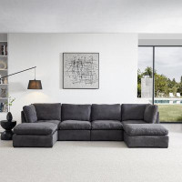 LILI Modern Sectional Sofa With Ottoman