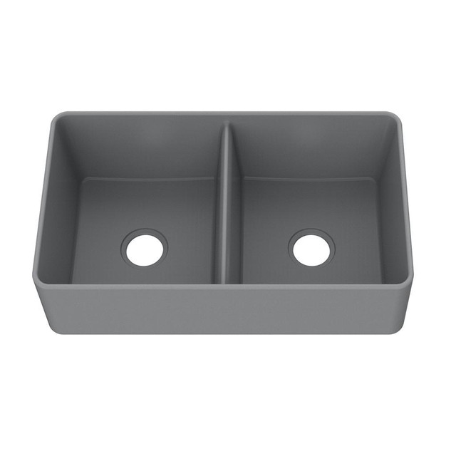 VOGRANITE Apron Front Undermount Kitchen Sink (50/50) - 33x19 x 9 - Available in 5 colors  Kaltenbach GS in Plumbing, Sinks, Toilets & Showers - Image 2