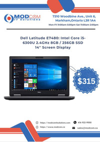 Dell Latitude E7480 14-inch Notebook Laptop OFF Lease FOR SALE!!! Intel Core i5-6300U 2.4GHz 8GB RAM 256GB SSD