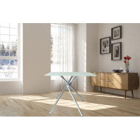 Wrought Studio 36" Square Frosted Tempered Glass Table