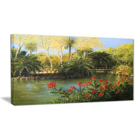 Made in Canada - Design Art Garden of Eden Landscape Painting Print on Wrapped Canvas