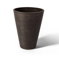 Charlton Home Miley Tall Round Taper Pot Planter with Elevated Plant Shelf Insert