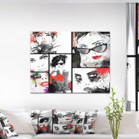 East Urban Home 'Beautiful Faces Collage' Painting