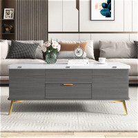 Mercer41 Lift Top Coffee Table Multi Functional Table with Drawers