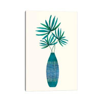 East Urban Home Emerald Flora by Modern Tropical - Wrapped Canvas Gallery-Wrapped Canvas Giclée