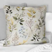 East Urban Home Delicate Ferns II - Plants Printed Throw Pillow