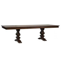 Millwood Pines American solid wood dining table Country retro home dining table simple long table