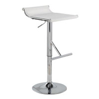 GOODSILO Contemporary Adjustable Bar Stool in Chrome and  Mesh