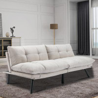 Ebern Designs Nikina 70.86'' Velvet Armless Sofa