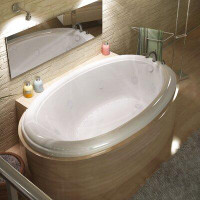 Spa Escapes Martinique Dream Suite 60" x 36" Oval Air & Whirlpool Jetted Bathtub