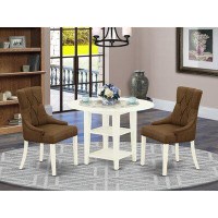 Winston Porter Friary 3 Piece Drop Leaf Solid Wood Dining Set