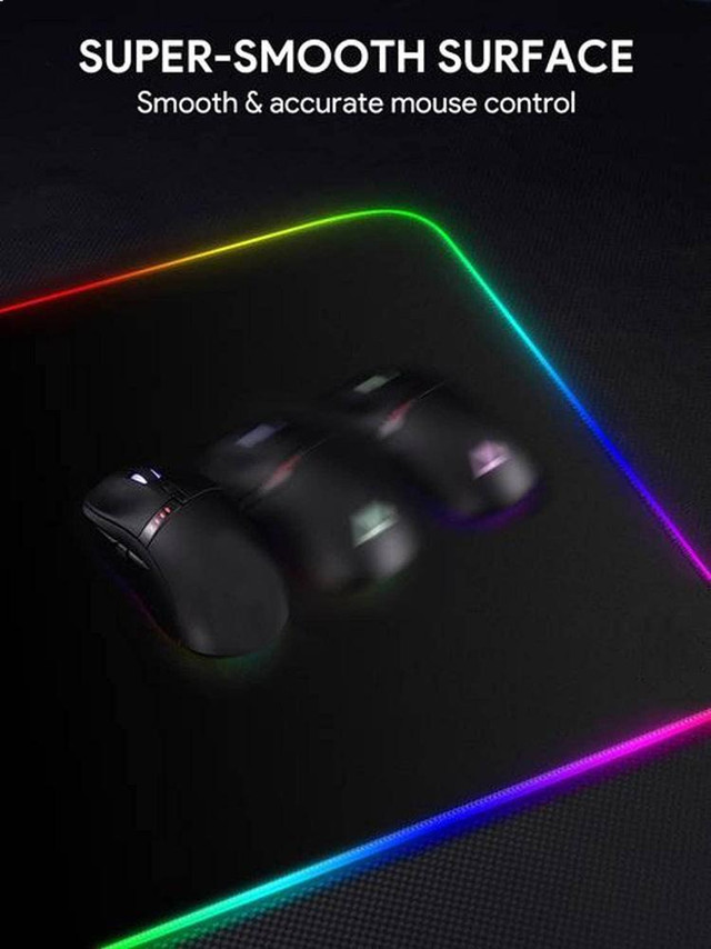 Enhance your gaming Experience! Computer Gaming RGB LED Light Mouse Pad in Mice, Keyboards & Webcams in Ontario - Image 4